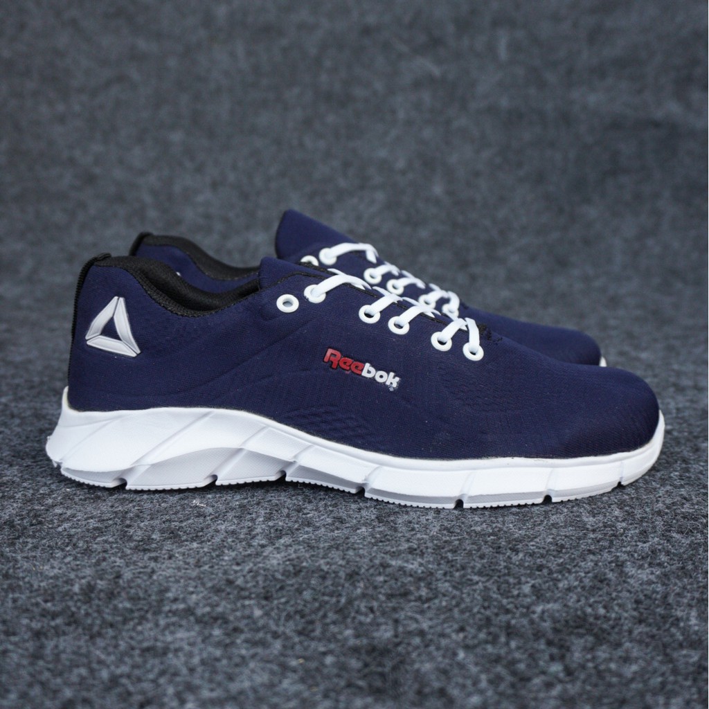 SEPATU PRIA CASUAL REEBOX RUNNING NAVY  TERBARU MURAH