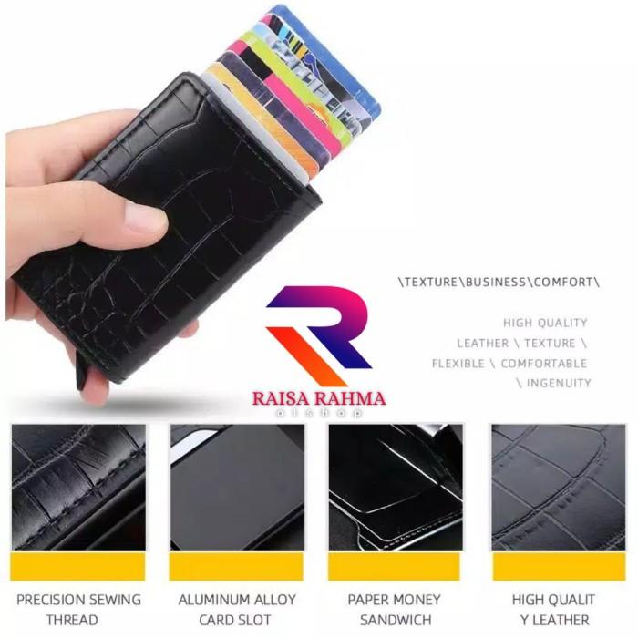

Dompet Kartu Smart Wallet Credit Card Holder Metal Case Rfid