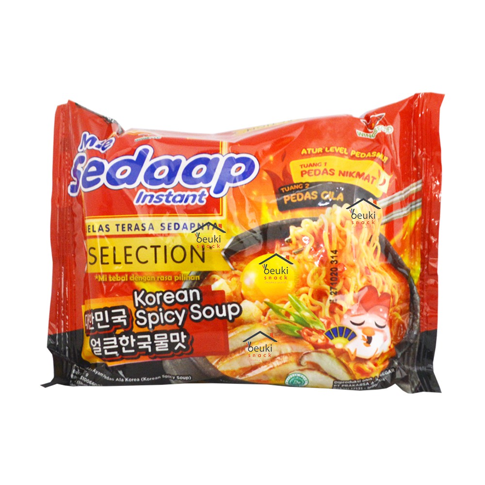 Eceran Mie Sedap Korean Spicy Soup Mie Instan Kuah Sedaap Pedas Ala