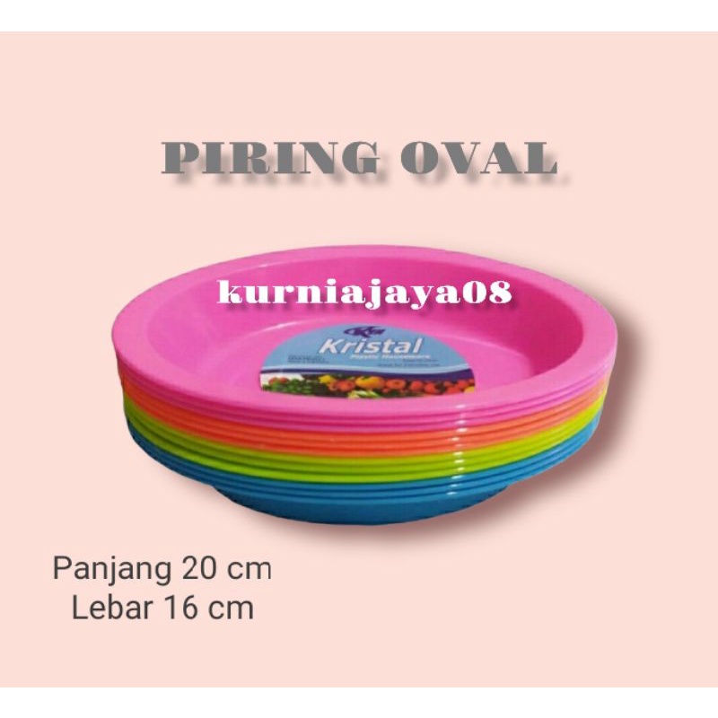 Piring plastik | Piring Oval | Kristal