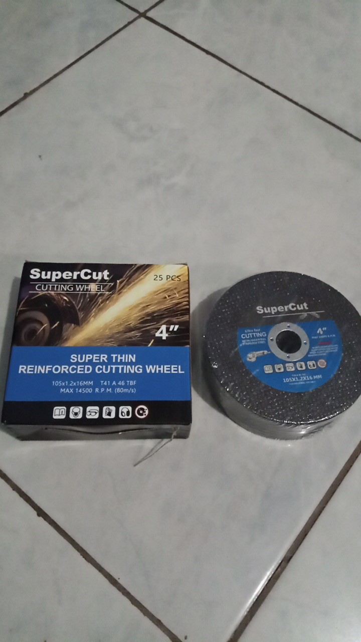 Mata Batu Gerinda Supercut 4 Inch Potong Besi / Stainless Steel