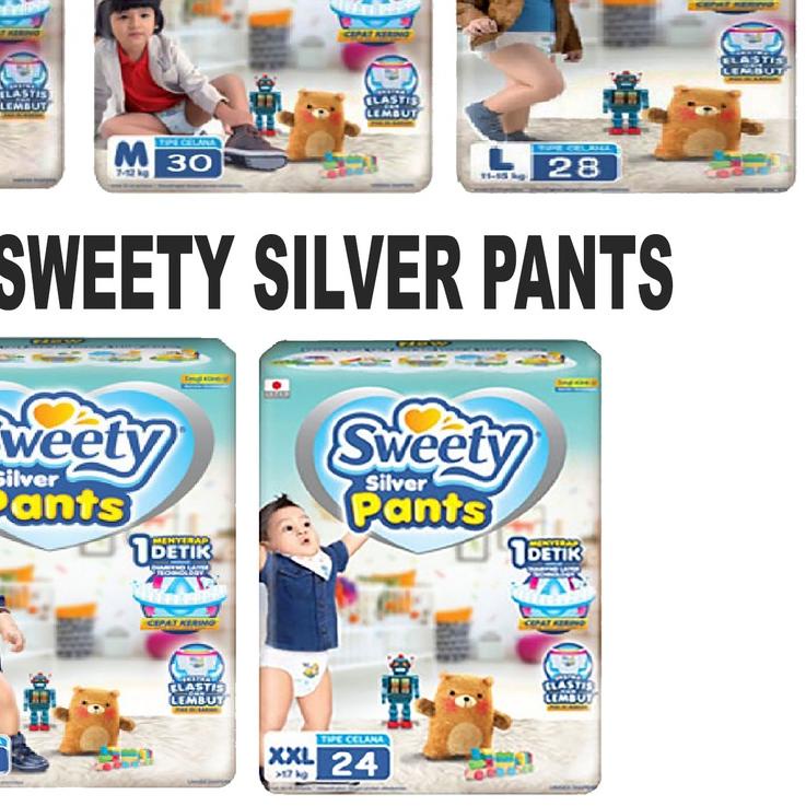 SWEETY SILVER PANTS S32/M30/L28/XL26/XXL24 / Sweety Silver Pants / Sweety Silver Pants M30 / Sweety 