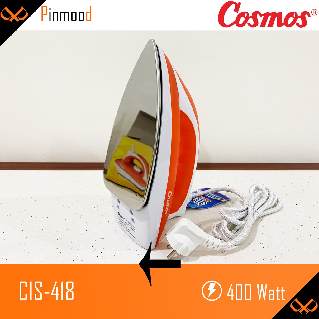 COSMOS SETRIKA LISTRIK CIS-418 DRY IRON GOSOKAN BAJU ANTI LENGKET GARANSI RESMI MURAH