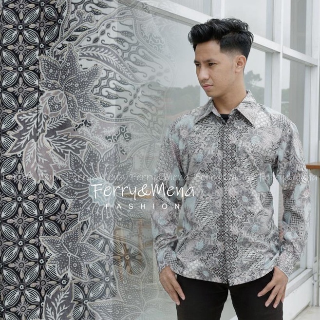 Kemeja batik pria modern / kemeja kondangan / kantor / kerja