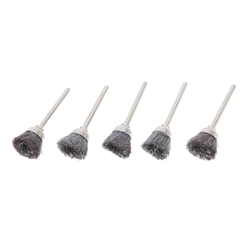Grosir 10pcs/lot Steel Wire Dremel Wire Drill Brush Burr Abrasive Head Dremel Tools Accessories