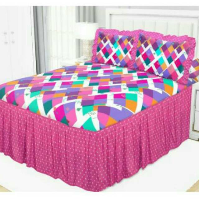 Terbaru Sprei California Rumbai Motif Megumi Size King No.1 uk 180cmX200cm Original by California