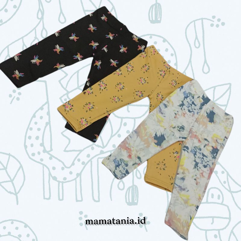 Grosir Lejing Legging Anak Perempuan Celana Panjang Cewek Polos dan Motif Usia 1-12 Tahun