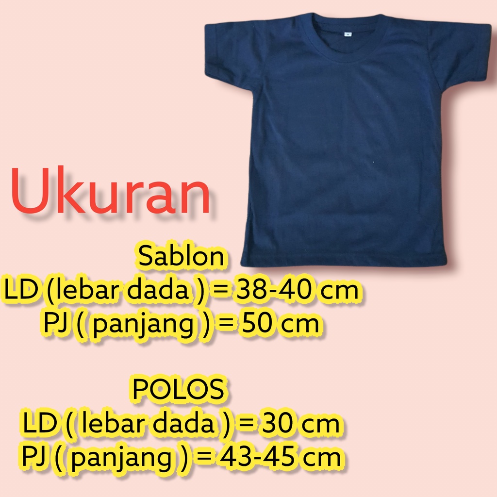 PROMO FASHION ANAK KAOS POLOS DAN SABLON PENDEK KAOS ANAK KATUN / KAOS DISTRO ANAK POLOS DAN SABLON USIA 2-7 TAHUN