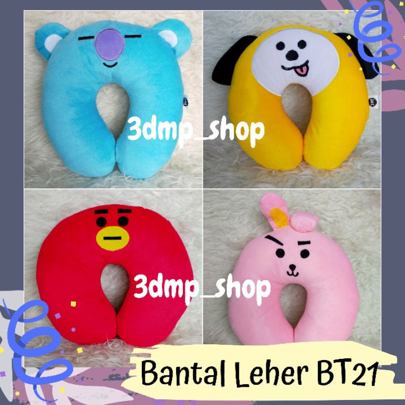 Bantal leher BT21 BTS KPOP Karakter koya boneka Chimmy tata cooky rj mang