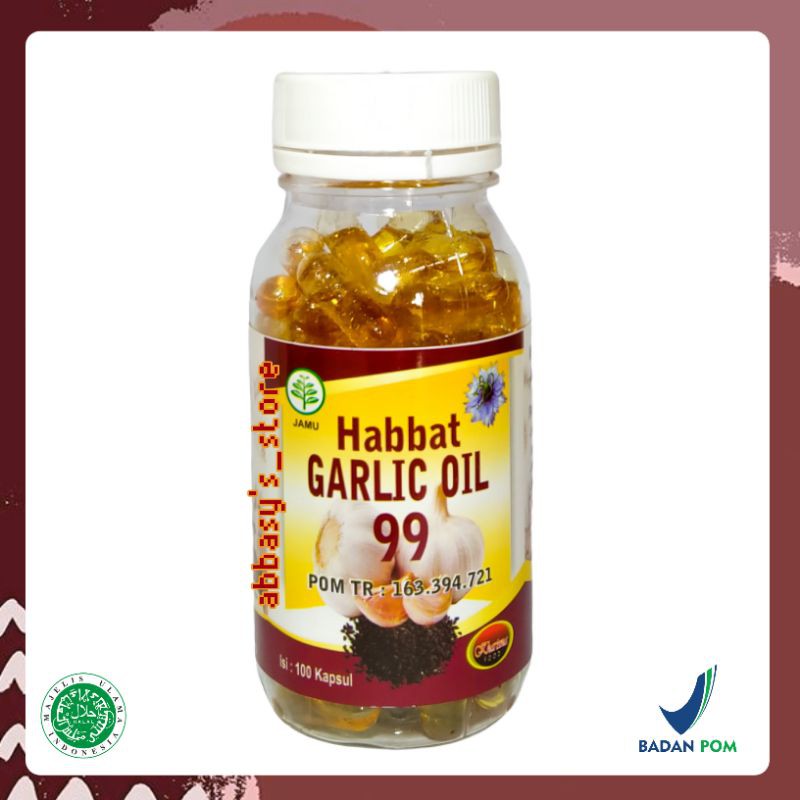 

Habbatussauda - Habbat Garlic Oil 100 Kapsul Obat Herbal Kolestrol