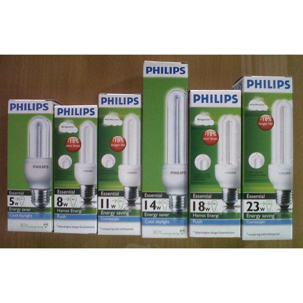 Bohlam PHILIPS ESSENTIAL / Lampu PHILIPS / Lampu PLC PHILIPS 23W
