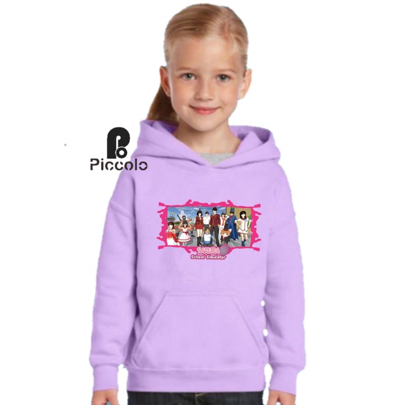 jaket hoodie anak motif gaming sakura sakura school simulator terbaru 08