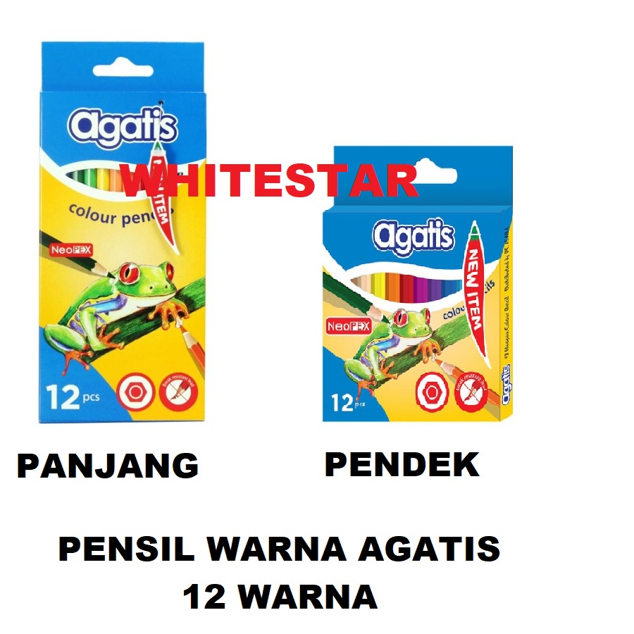 

pensil warna agatis 12 warna - panjang / pendek
