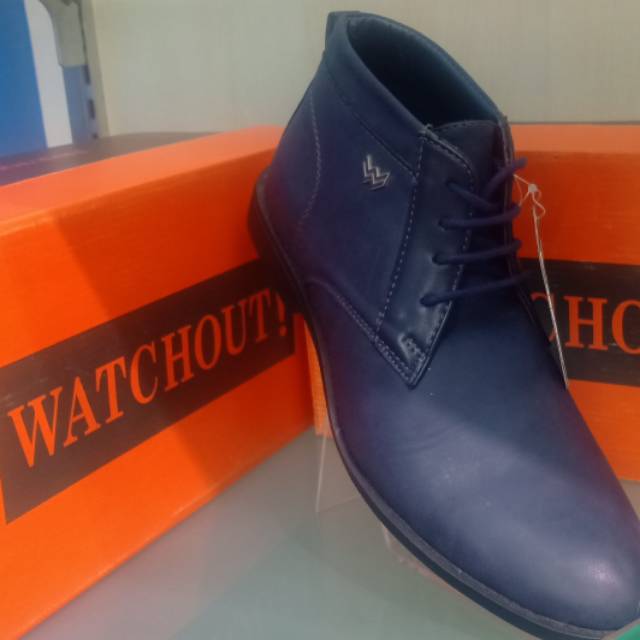 Sepatu boot formal laki-laki ori watchout branded