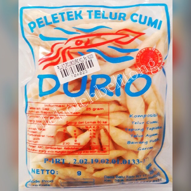 

Pilus telur cumi durio 100gr bangka belitung. halal. Kerupuk ikan bangka belitung. Oleh-oleh legendaris. Kerupuk getas udang. kerupuk cumi. keripik. makanan ringan. krupuk renyah. tanpa pengawet. cemilan keluarga. cemilan anak. cemilan enak