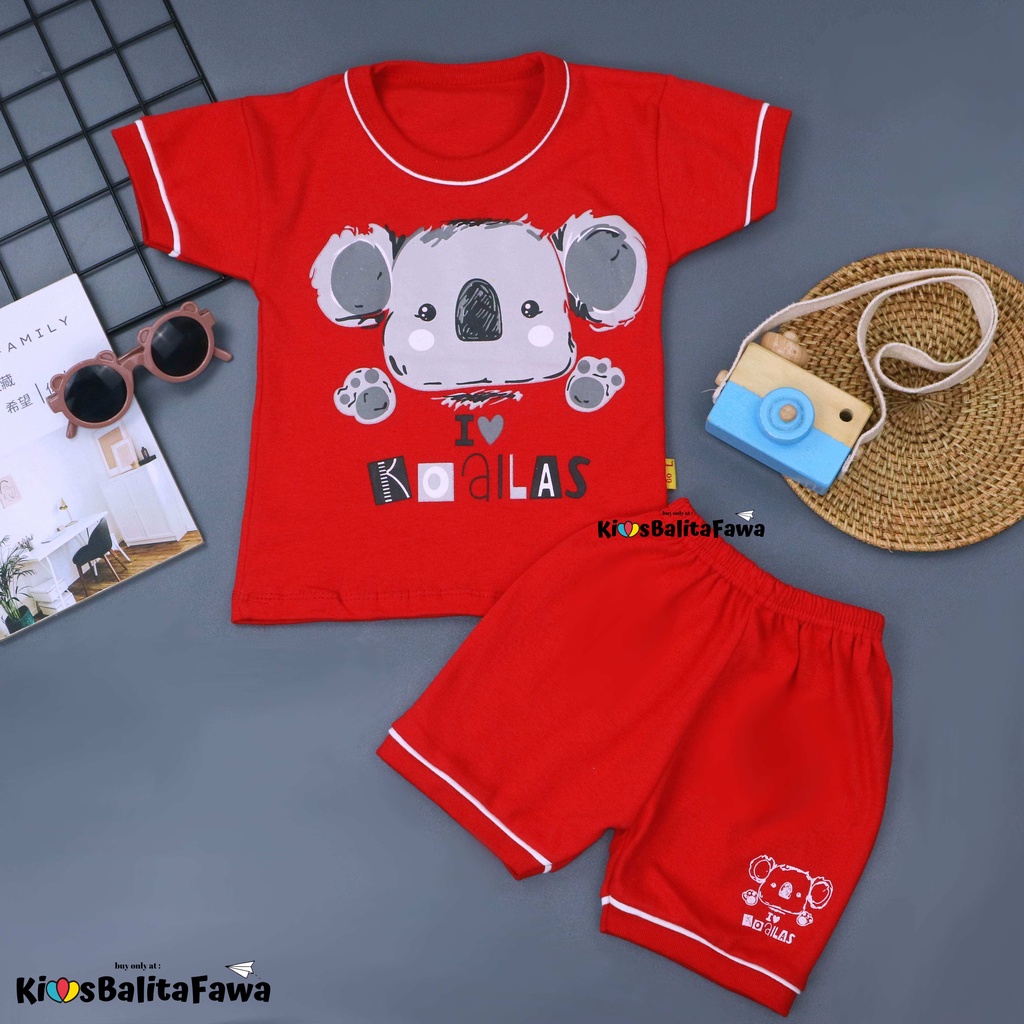 (SNI) Setelan Baby Satria Size 3 - 12 Bulan / Premium Import Kaos Celana Bayi Celana Lengan Pendek Laki Babycinnamon