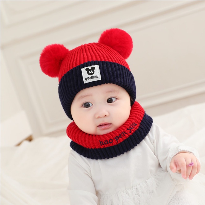 Bobo_store03 Topi Kupluk Bayi Laki Laki perempuan Dua warna lucu