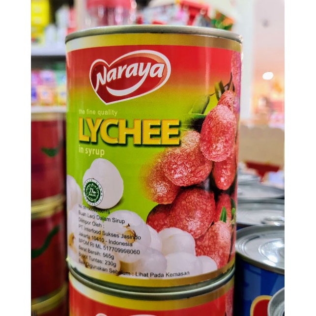 

NARAYA LYCHEE IN SYRUP 565GR BUAH LECI SIRUP KALENG