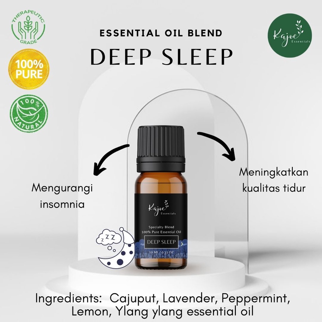 KAJOE DEEP SLEEP Essential Oil Blend Diffuser Minyak Esensial Atsiri Aromaterapi Aromatheraphy