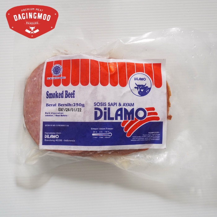 

Dilamo Smoke Beef 250gr & 1kg / Daging Asap / Daging Ham / Dilamo Smoked Beef Bandung