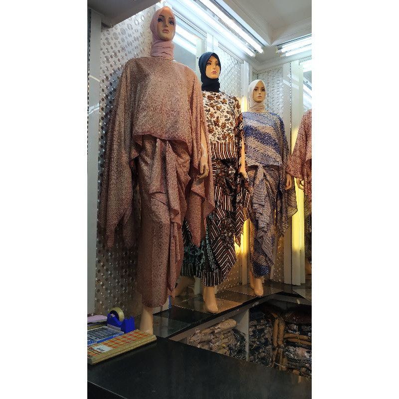 stelan kebaya batik rok lilit terbaru / set batik viscose terbaru / batik cantik modern / set kulot