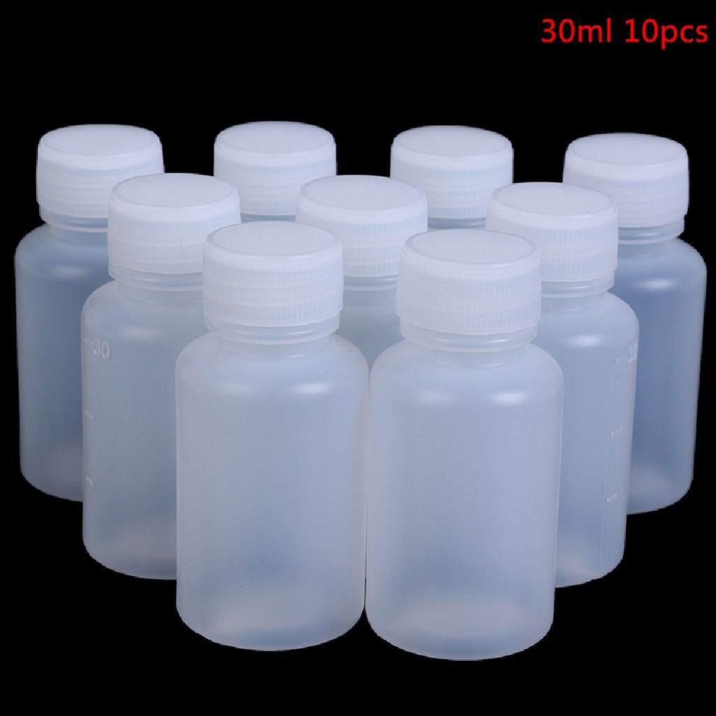 10 Pcs Botol Sampel Cairan translucent Ukuran 30ml