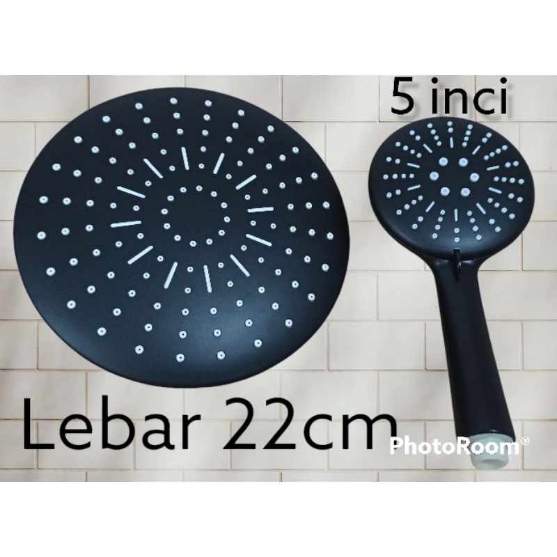 promo shower tiang panas dingin shower colum new black set.22