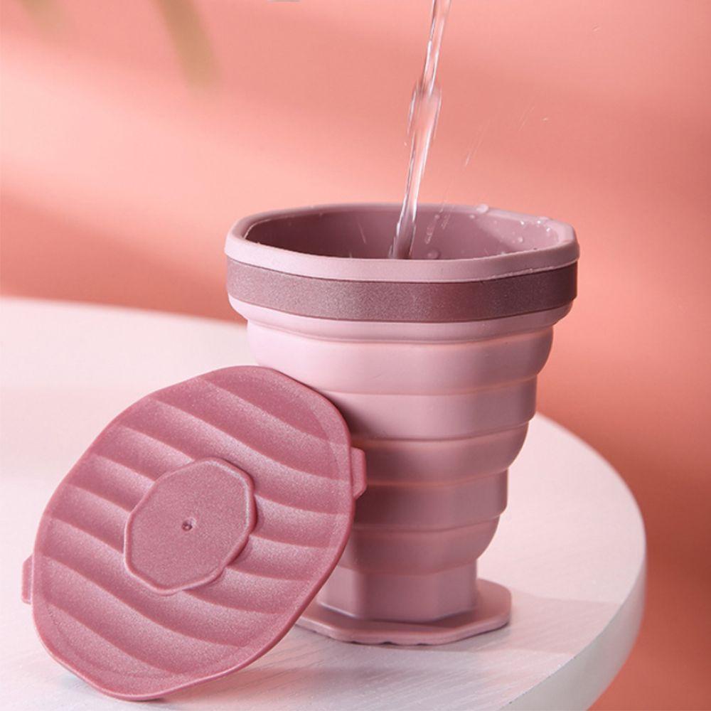 Top 220ml Collapsible Silicone Cup Camping Telescopic Travel Supplies Mug Minum Lipat