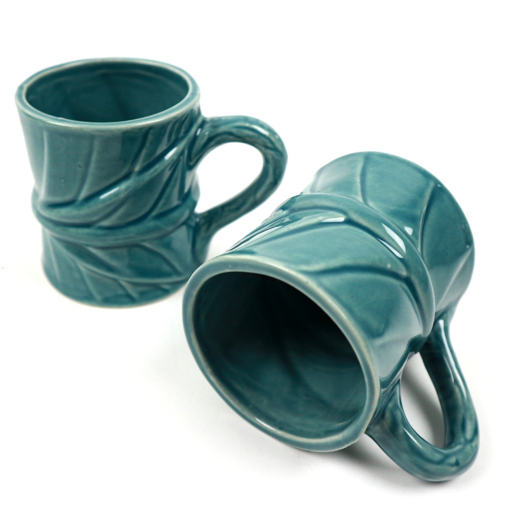 Mug Keramik Daun set 2 pcs 350 ml - KL Gelas Set
