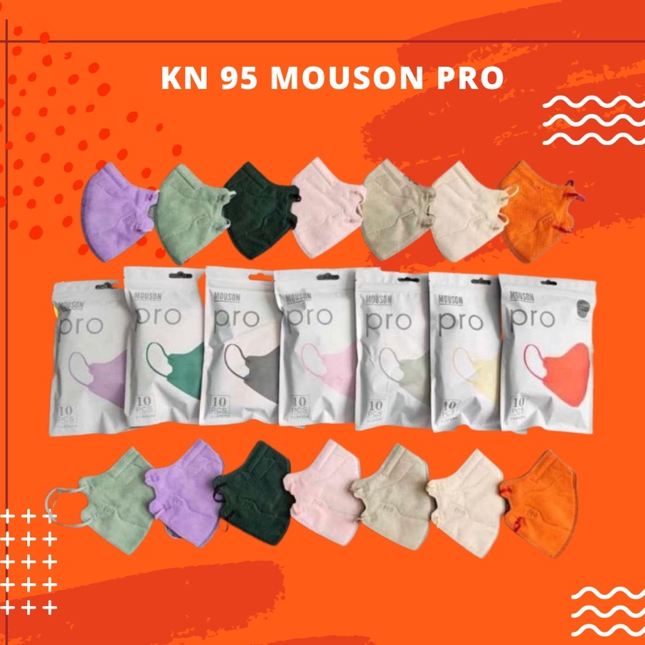 Masker Kn 95 Mouson Pro Hitam Putih Warna Kn95 Hiybrid Careion Original