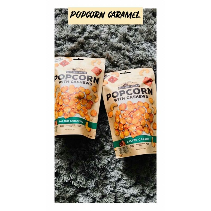 

[COD] - Popcorn Caramel / Popcorn With Cashews / East Bali Cashews EBC 90gr - Popcorn Salted Caramel