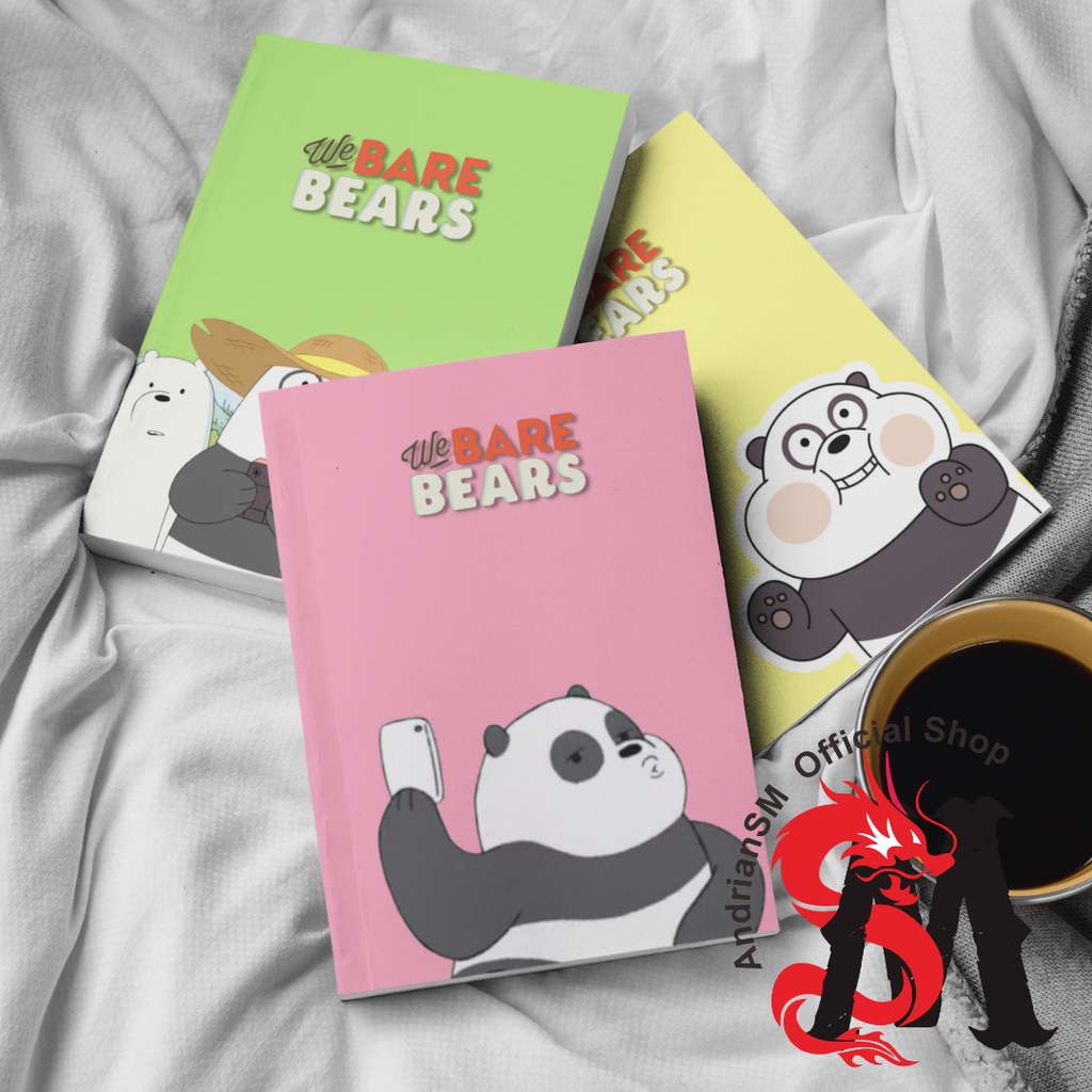 

Buku Catatan Note Book Hardcover WBB We Bare Bear 100 Lembar HVS/Bookpapper