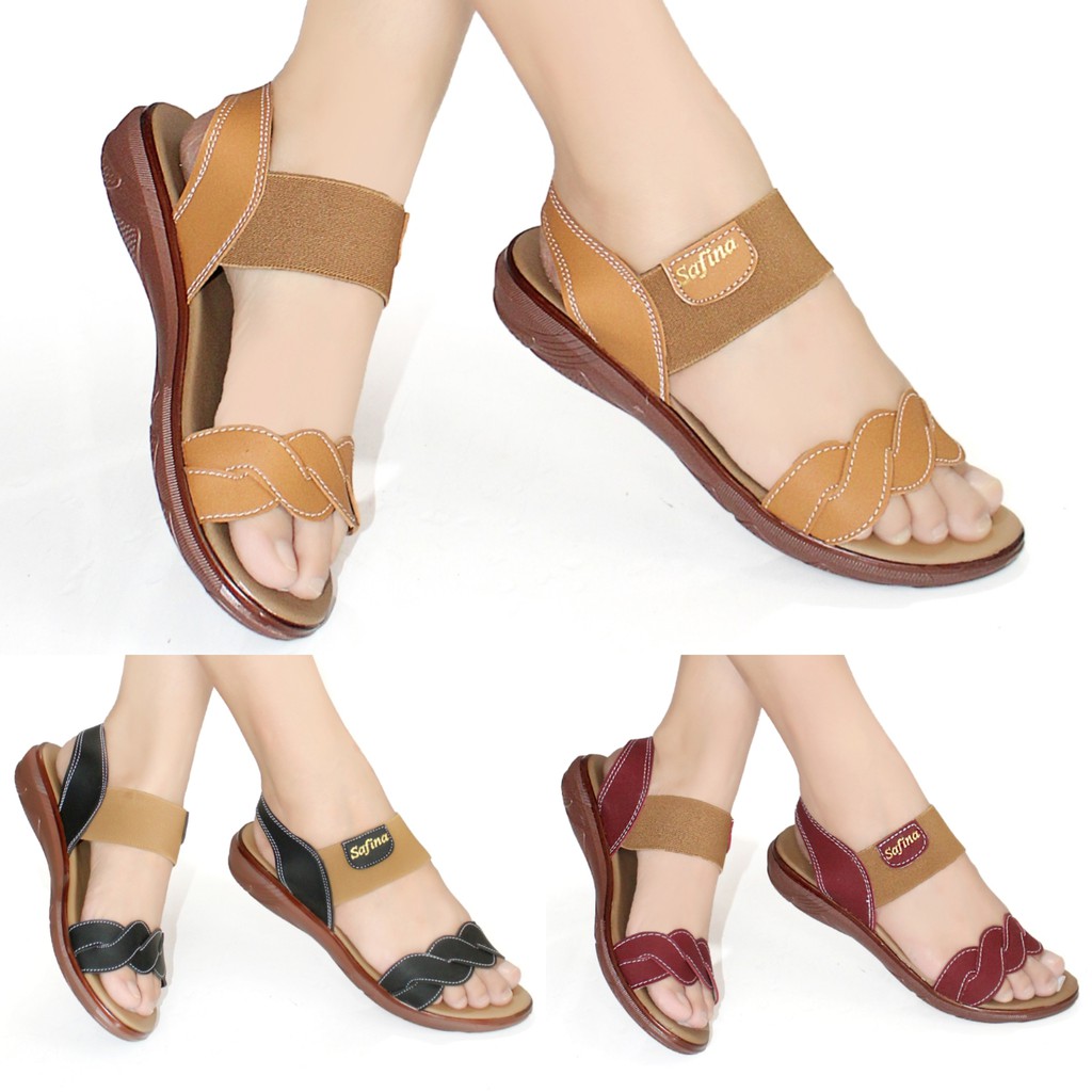  Sandal  Wanita  Selop Slop TALI KARET  Murah  AS05 Shopee 