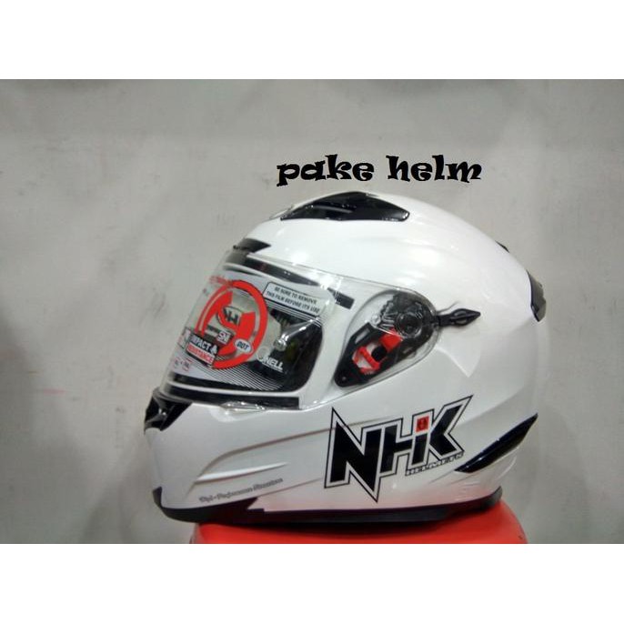 HELM NHK RX 9 SOLID WHITE FULL FACE RX9
