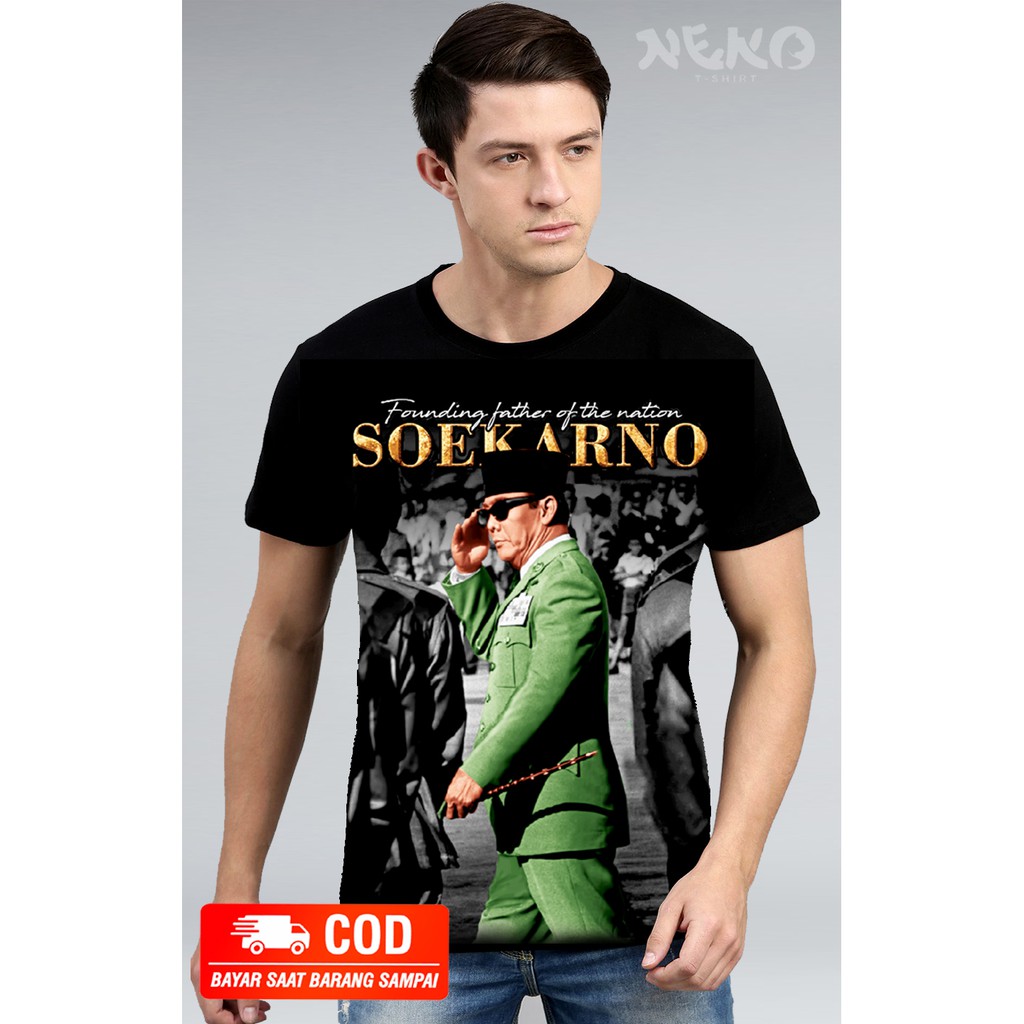 kaos oblong sukarno / kaos murah pria