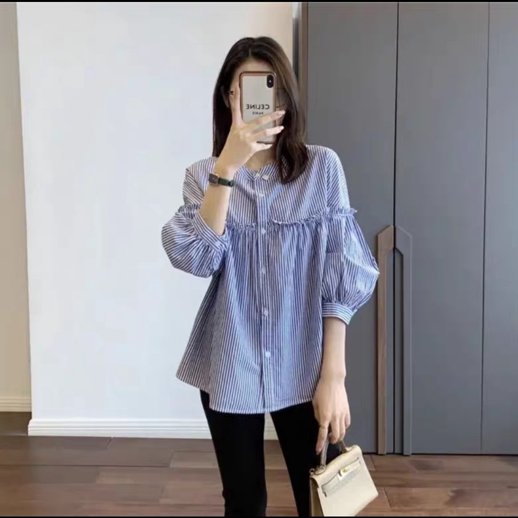 FWG - BLOUSE MIATA / BLOUSE KOREA STYLE / BAJU ATASAN WANITA / BLOUSE WANITA / ATASAN / BLOUSE SALUR