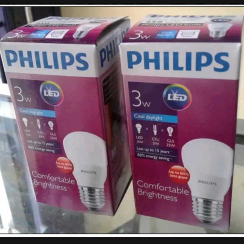 lampu bohlam 3 WATT PHILIPS LED BULB