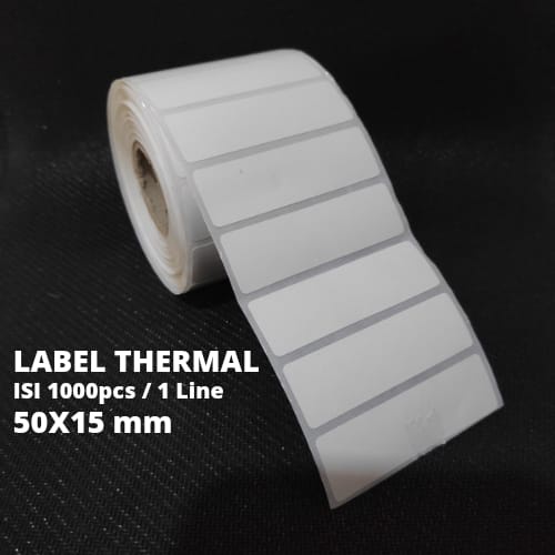 Kertas Label Thermal 50x15mm kertas sticker thermal (1000pcs) /BS