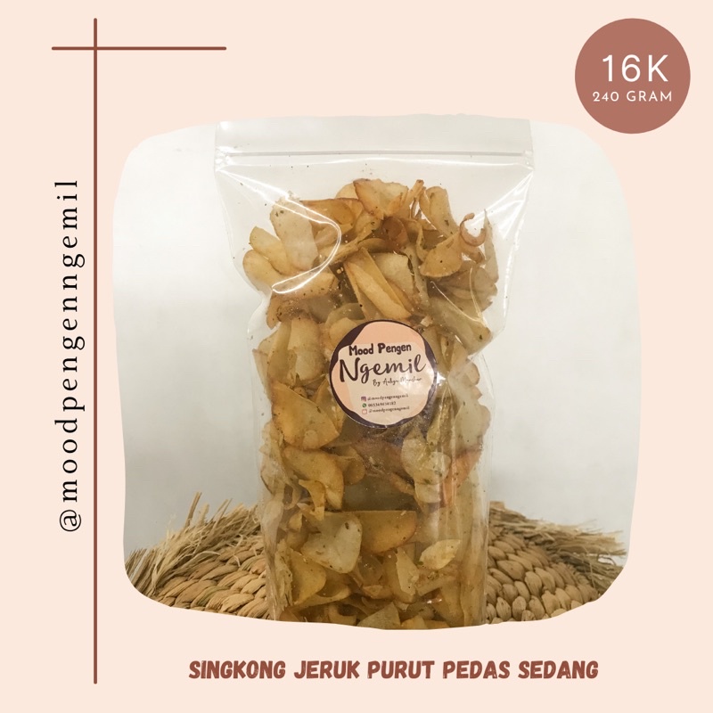 

Keripik singkong rasa jeruk purut pedas