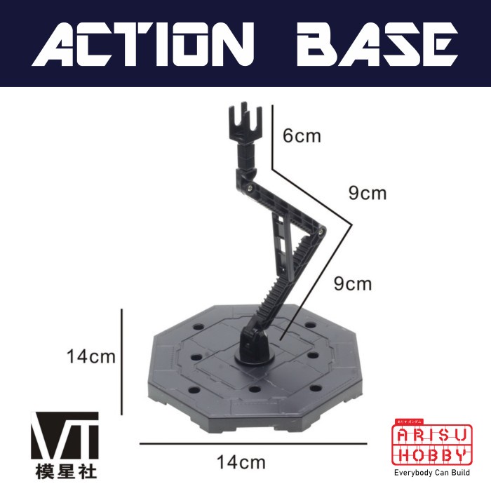 Action Base Gundam Black Clear SD HG RG MG Stand Base 5 VT-111