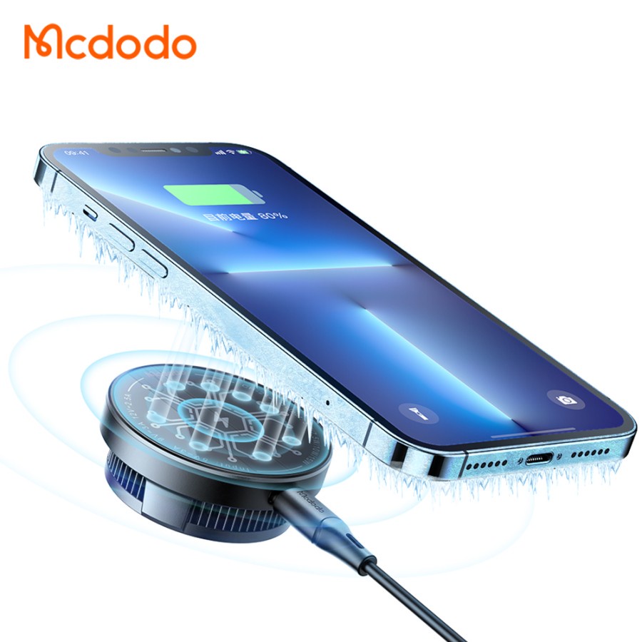 MCDODO CH2120 Wireless Charger 15W Fan Cooler Gaming Magsafe Pendingin