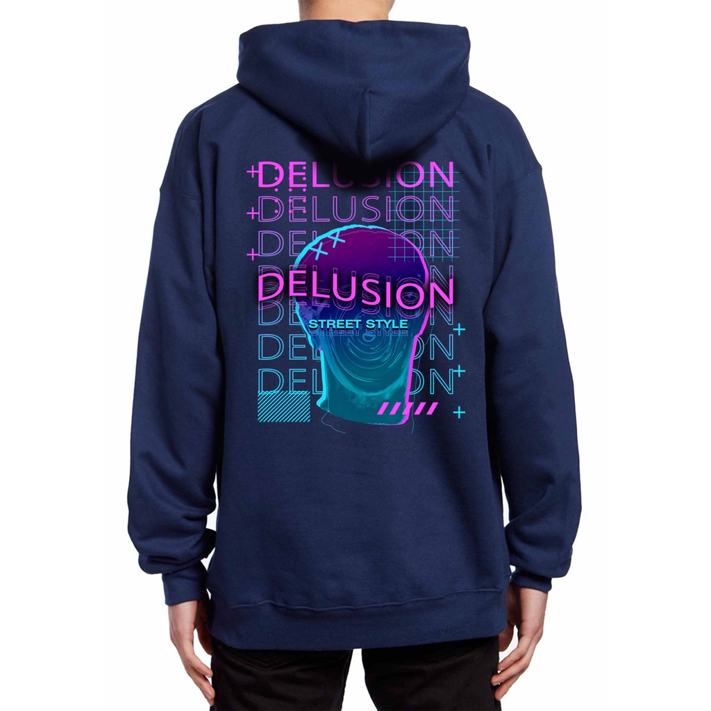 Hoodie Pria Delusion Swearer Pria Fleece Size M - XXL