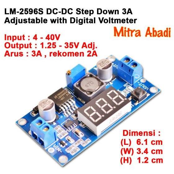 

Promo Awal tahun Step Down 3A LM2596S With Digital Voltmeter 1,25V-35V DC-DC ADJUSTABLE Promo Awal tahun