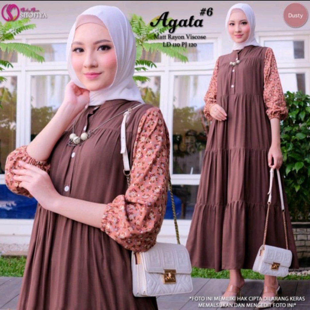 [RESTOCK] GAMIS DRESS FASHION MUSLIM // AGATA BY SHOFIYA-6