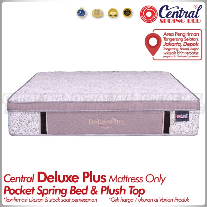 Central Deluxe Plus - Spring Bed - 160 x 200 cm