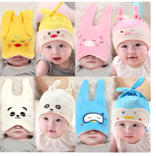 Kupluk Bayi 2 Fungsi | Baby Hat | Topi Bayi