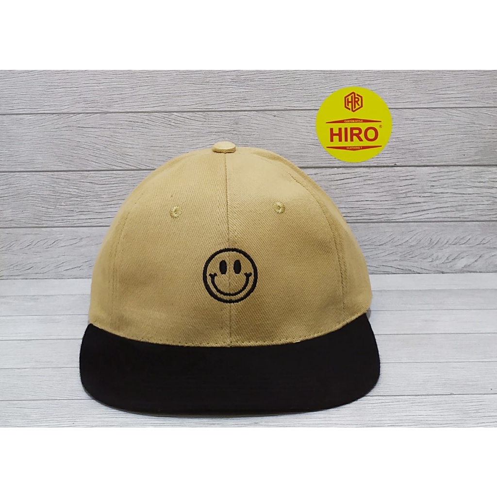 [COD]Topi Snapback Bordir SMILE Original New Model/Topi Distro Pria/Topi Distro Terlaris