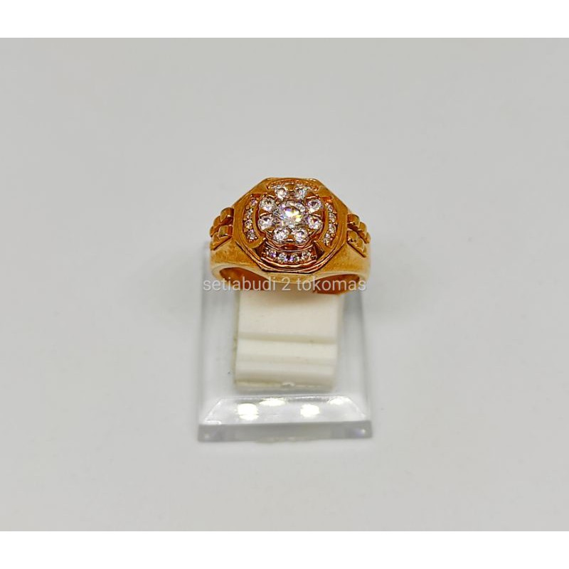 Cincin Emas Pria UBSGold  kadar 375 ring 18