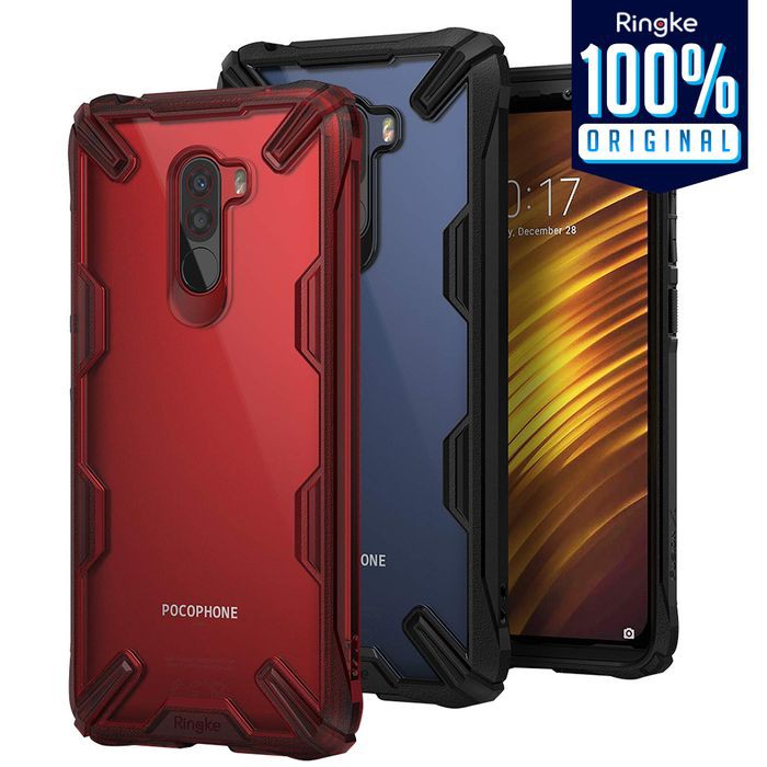 Case Xiaomi Pocophone F1 Ringke FUSION X Anti Crack Original Casing - Hitam