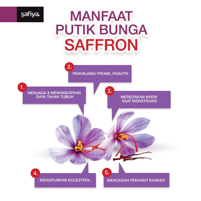 (COD Makassar) Bunga Saffron Super Negin safiya 1gr Quality Premium Grade 1